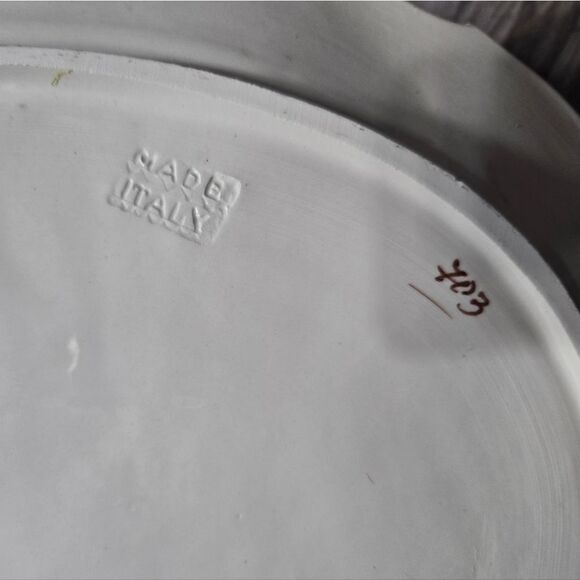 Vintage Thanksgiving Ceramic Platter Made In Italy #703 - Picture 8 of 10